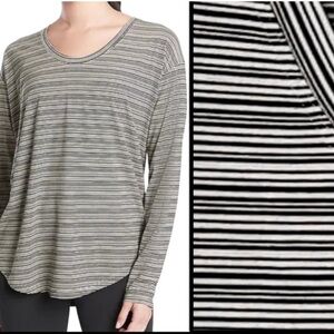 Athleta Cloudlight Stratus Striped Long Sleeve Tee Shirt